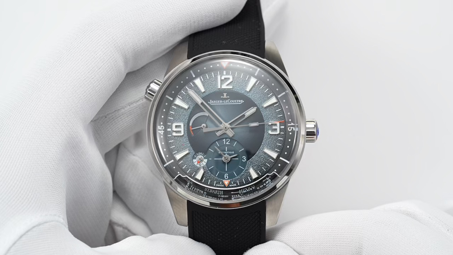 Jaeger-LeCoultre Polaris Stainless steel Gray dial 42 mm GMT / dual time Configuration C77650 1:1 Superclone