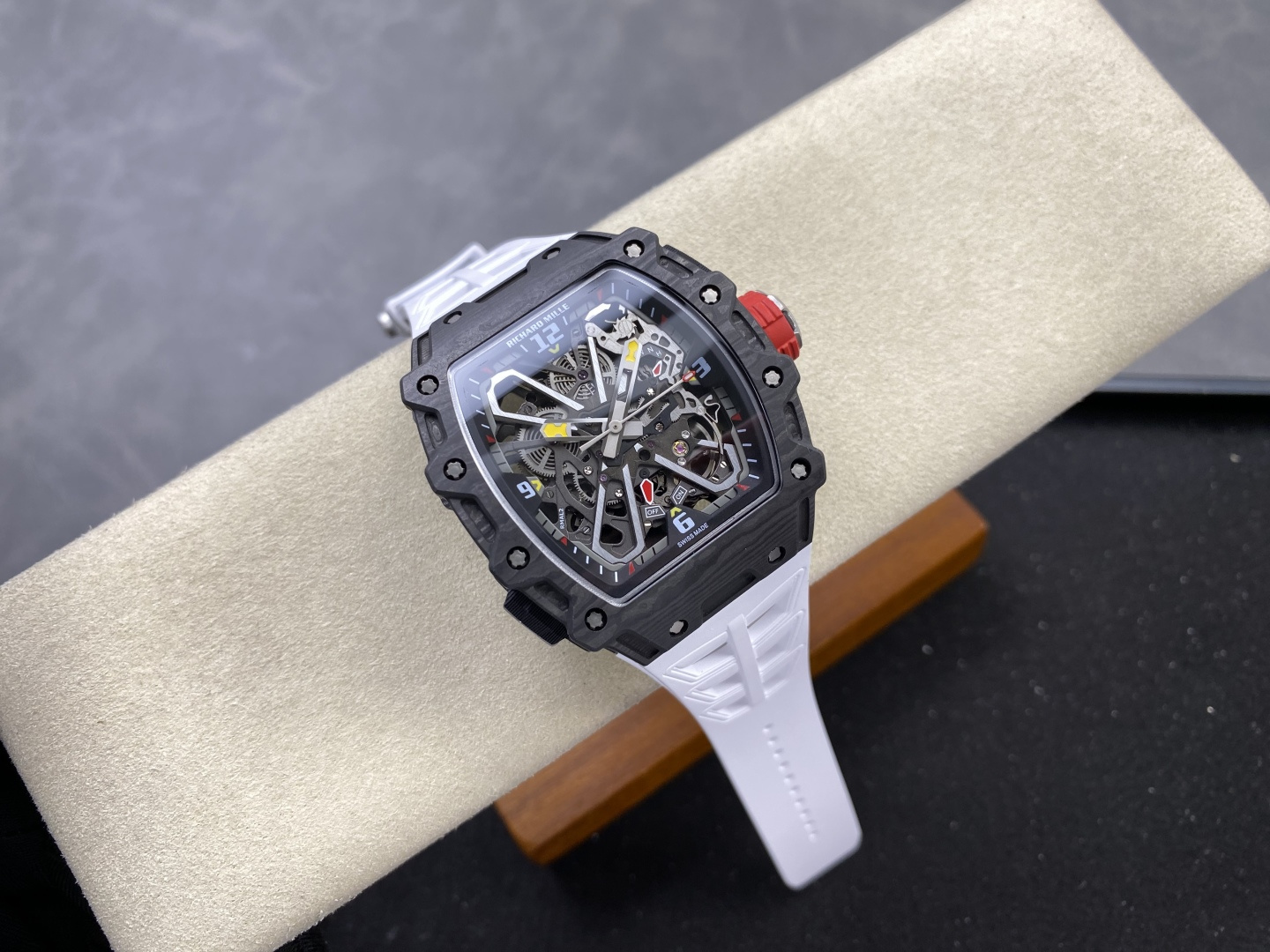 Richard Mille RM 035 RM35 Carbon composite 43.15 x 49.95 mm Skeleton / openworked CLEAN Factory Configuration 684098 1:1 Superclone