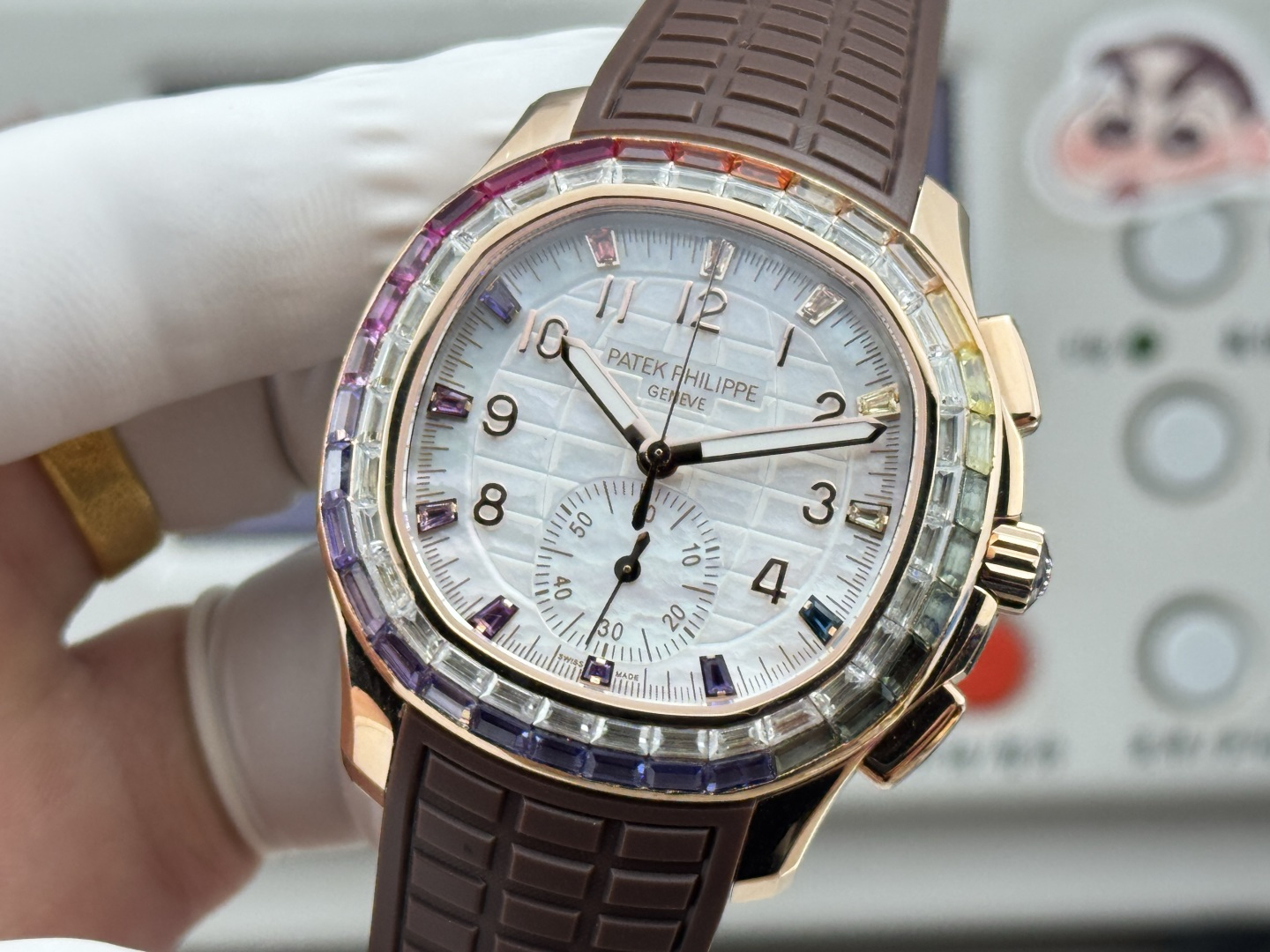 Patek Philippe Aquanaut Luce 7968/300R-001 Rainbow Chronograph 1:1 Superclone - Image 38