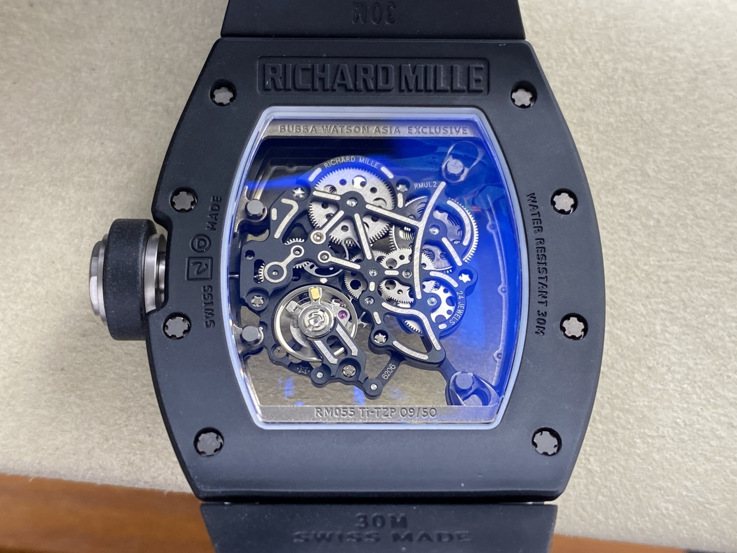 Richard Mille RM 055 RM055 Black Ceramic 42.70 mm Manual-wind ZF Factory Configuration AA7835 1:1 Superclone - Image 7