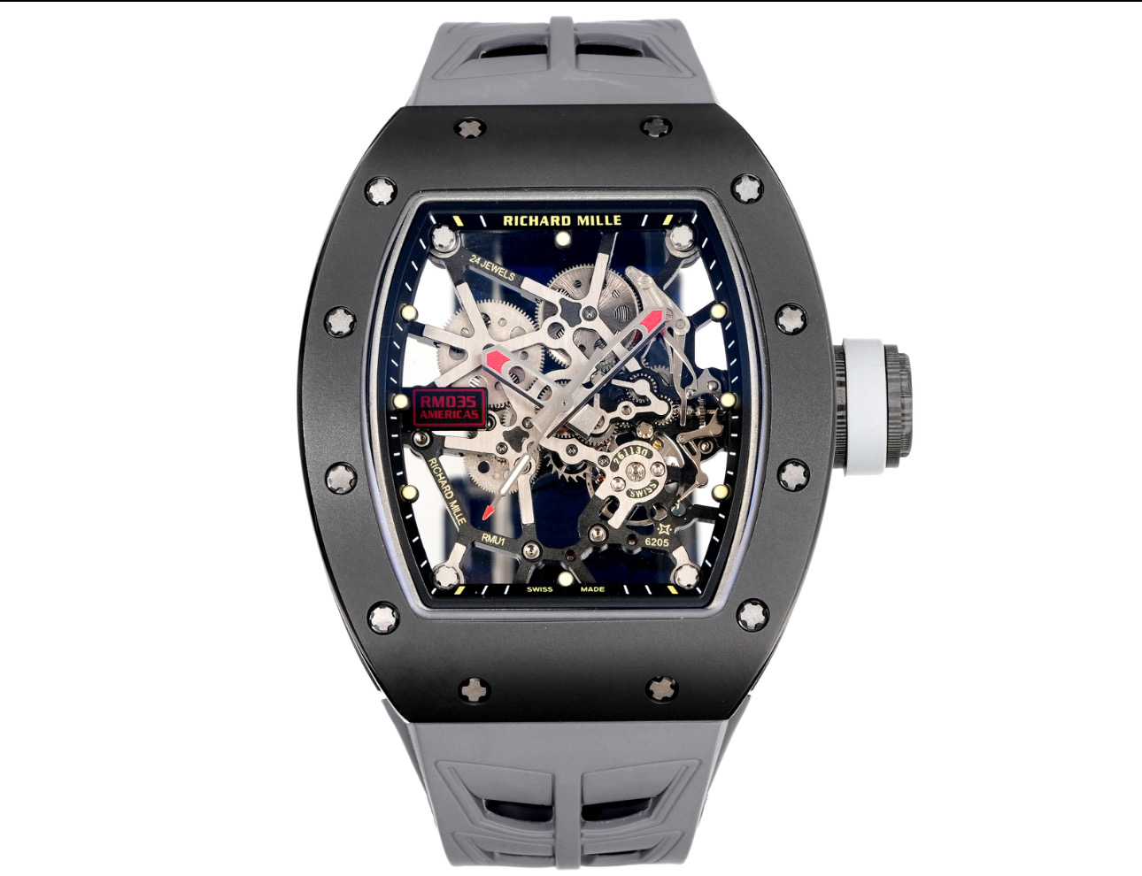 Richard Mille RM 035 RM035 Black Rubber strap Manual-wind Configuration 1FF497 1:1 Superclone - Image 3