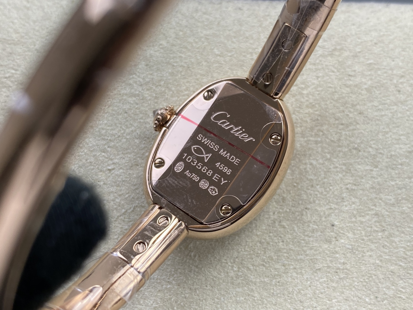 Cartier Baignoire Gold Silver dial White 24.6 x 18.7 mm Configuration A4A896 1:1 Superclone - Image 5