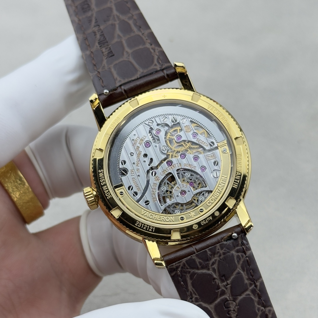 Vacheron Constantin Traditionnelle Rose-gold tone Black dial 41 mm Tourbillon Manual-wind ANT Factory Configuration 28CC15 1:1 Superclone - Image 8