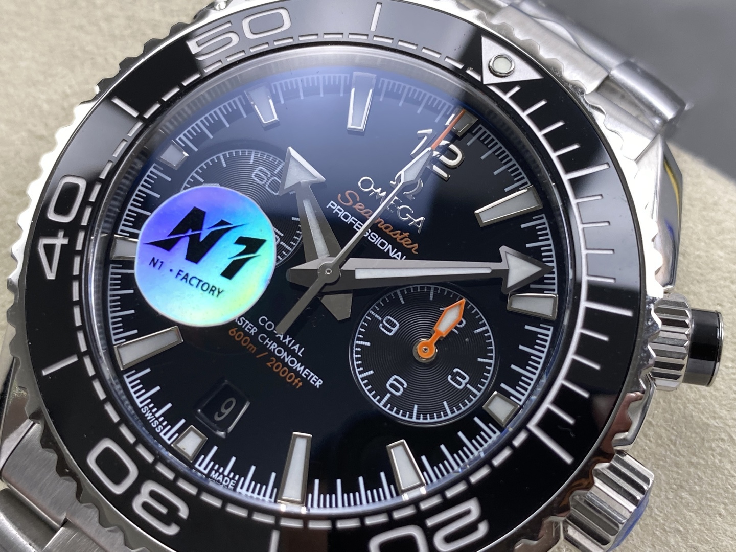 Omega Seamaster Planet Ocean 600M Co-Axial Master Chronometer Chronograph 45.5 mm 215.30.46.51.01.001 1:1 Superclone - Image 11