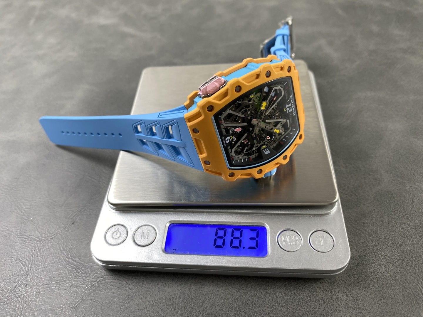 Richard Mille RM 035 RM35 Carbon composite 43.15 x 49.95 mm Skeleton / openworked CLEAN Factory Configuration EFEDF2 1:1 Superclone - Image 5