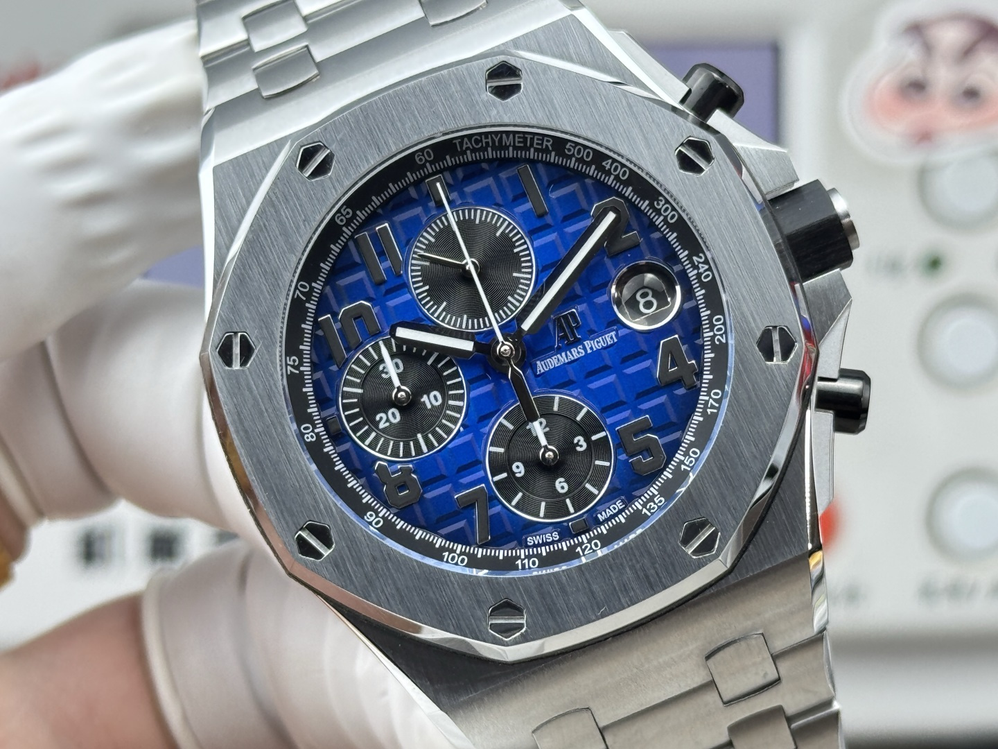 Audemars Piguet Royal Oak Offshore 26470 Stainless steel Rubber strap 42 mm Chronograph LS Factory Configuration 7F84E3 1:1 Superclone - Image 7
