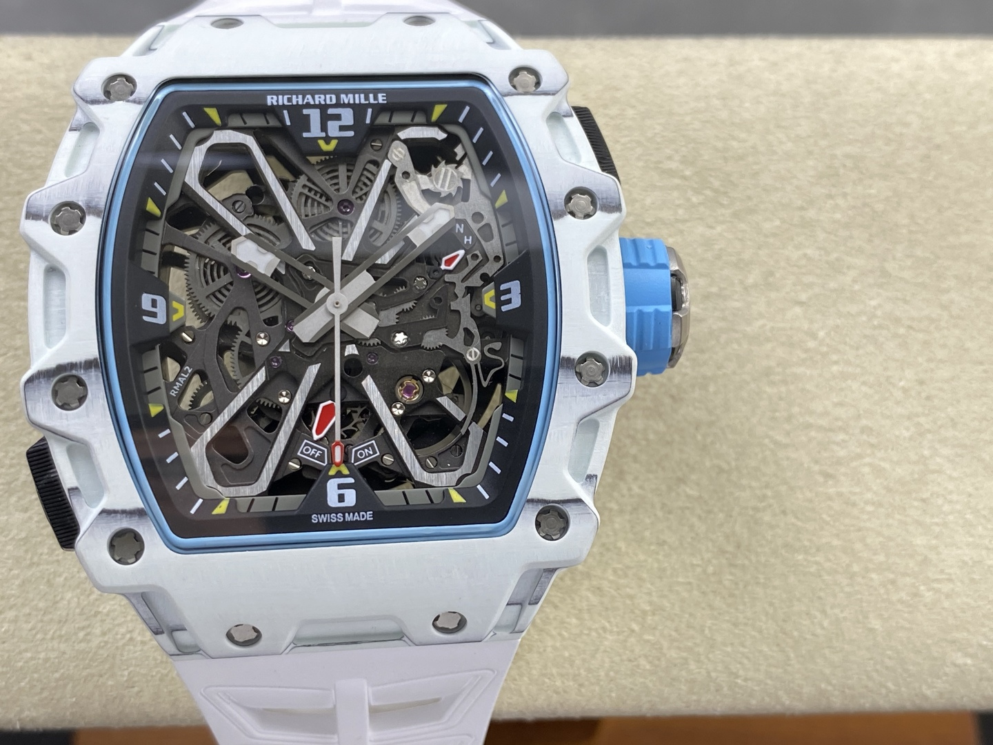 Richard Mille RM 035 RM35 Carbon composite 43.15 x 49.95 mm Skeleton / openworked CLEAN Factory Configuration 1779E8 1:1 Superclone - Image 11