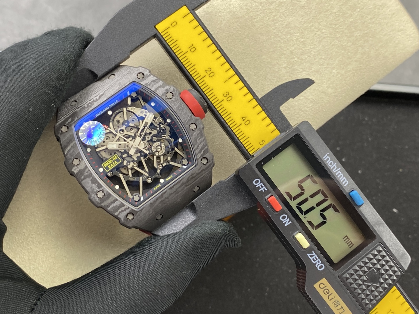 Richard Mille RM 035 RM35-02 Titanium 44.5 mm ZF Factory Configuration 25AA45 1:1 Superclone - Image 12