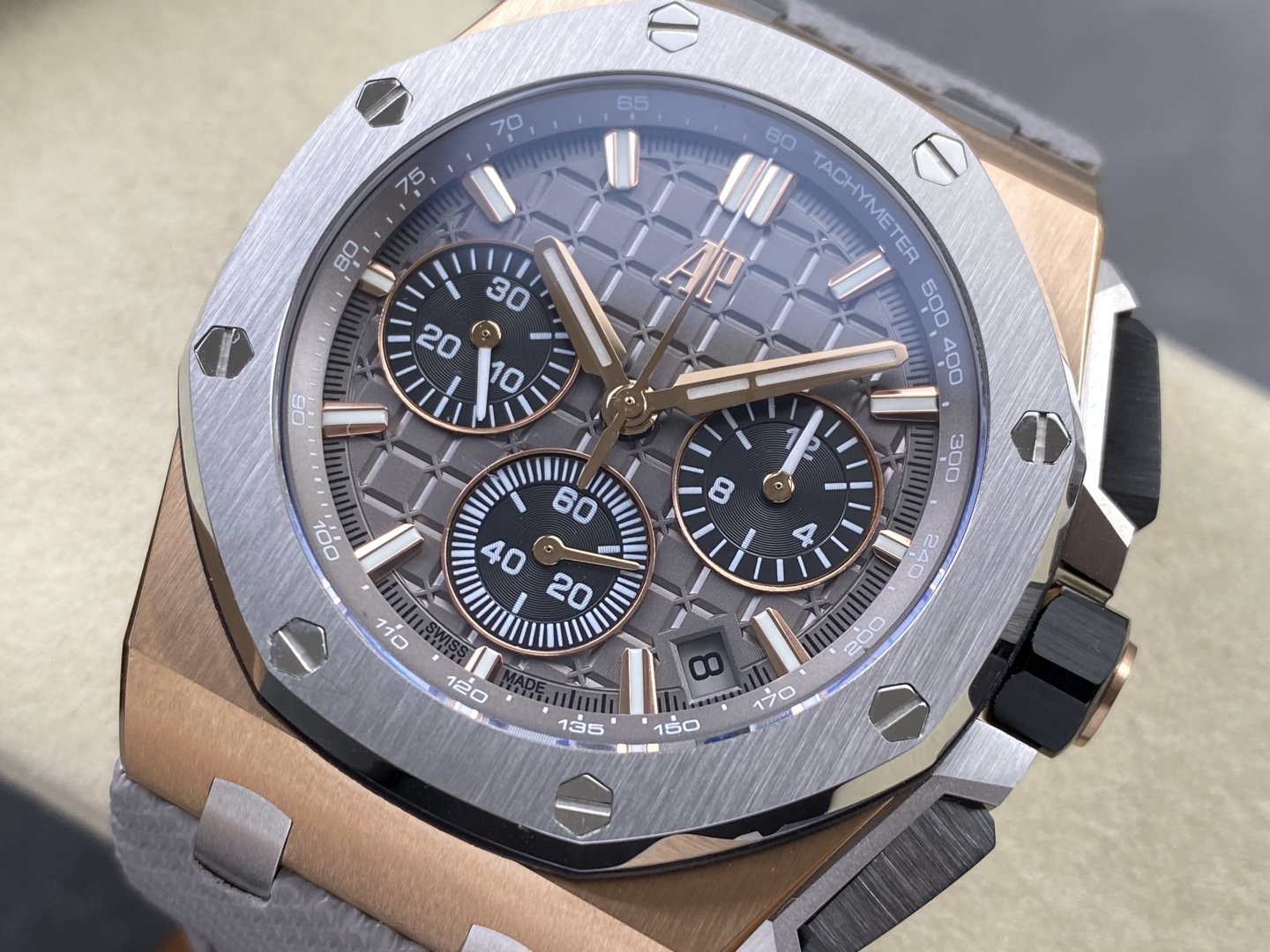 Audemars Piguet Royal Oak Offshore 26420 316 Stainless Steel Rubber strap 44 mm Date display LS Factory Configuration 0FE38B 1:1 Superclone - Image 5