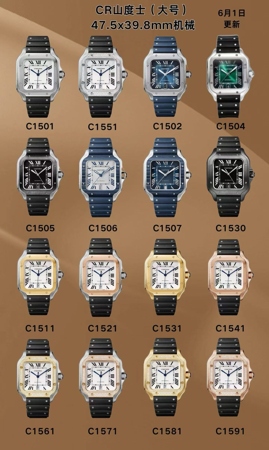 Cartier Santos 39.8 mm AF Factory Configuration D5DF1C 1:1 Superclone - Image 2
