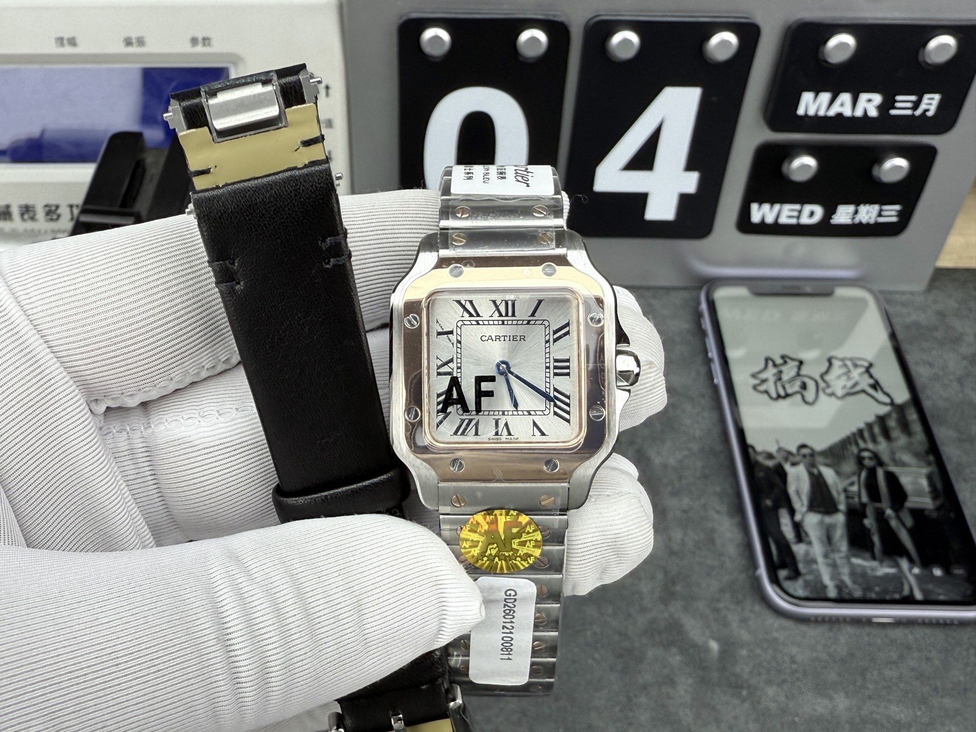 Cartier Santos 27 mm AF Factory Configuration 4DC8A4 1:1 Superclone - Image 5