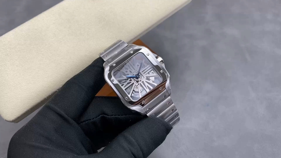 Cartier Santos de Cartier Skeleton Stainless-steel bracelet Configuration 8C5067 1:1 Superclone