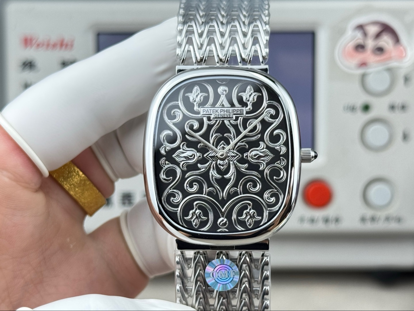 Patek Philippe Golden Ellipse 5738/51G-001 Hand-Engraved Enamel Dial 1:1 Superclone - Image 14