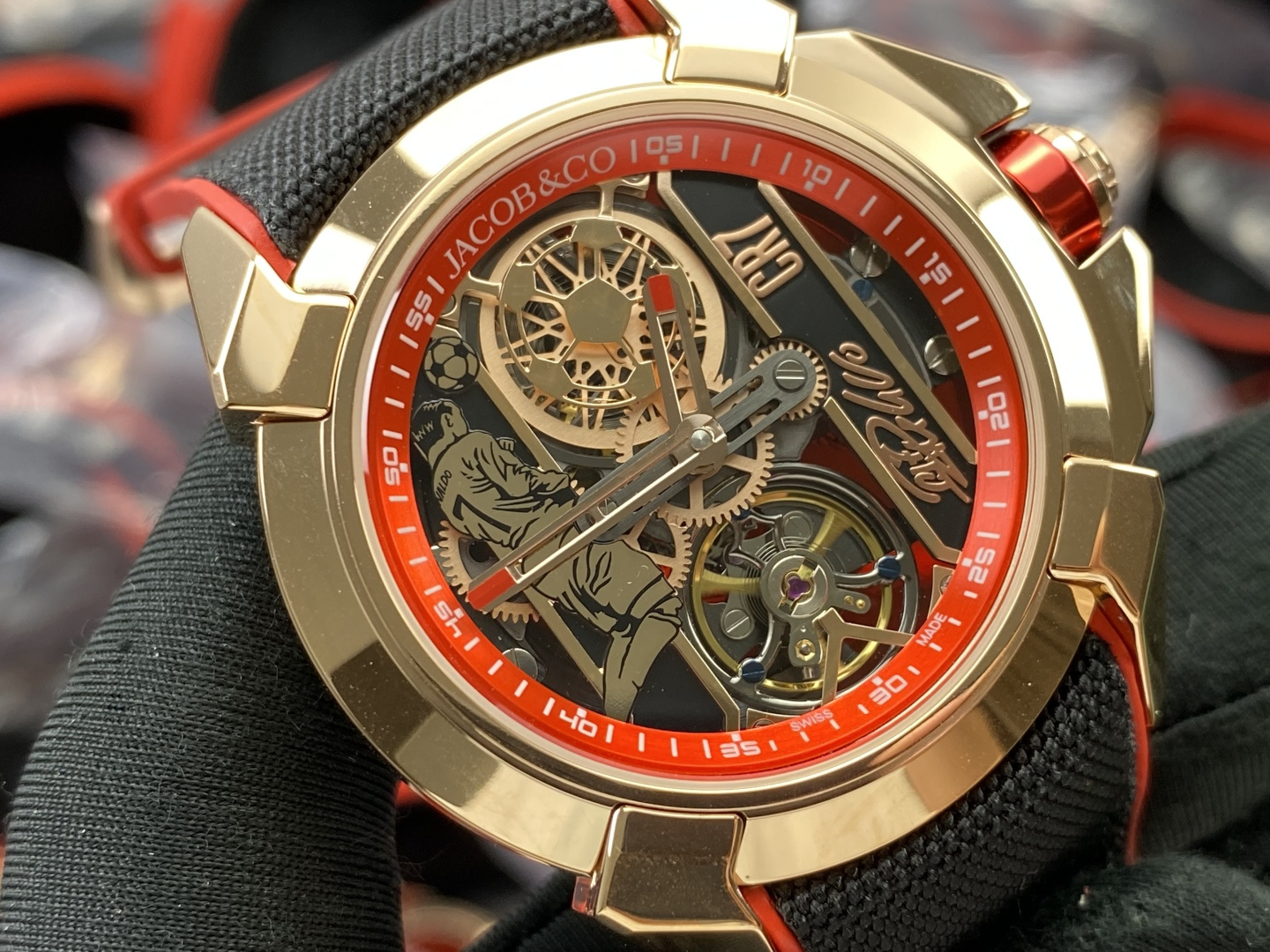 Jacob & Co. Epic X Stainless steel Rubber strap 44 mm Configuration 6764F1 1:1 Superclone - Image 7