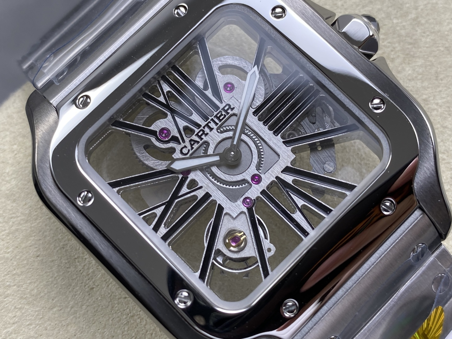 Cartier Santos de Cartier Skeleton 39.8 mm AF Factory Configuration 58CF17 1:1 Superclone - Image 10