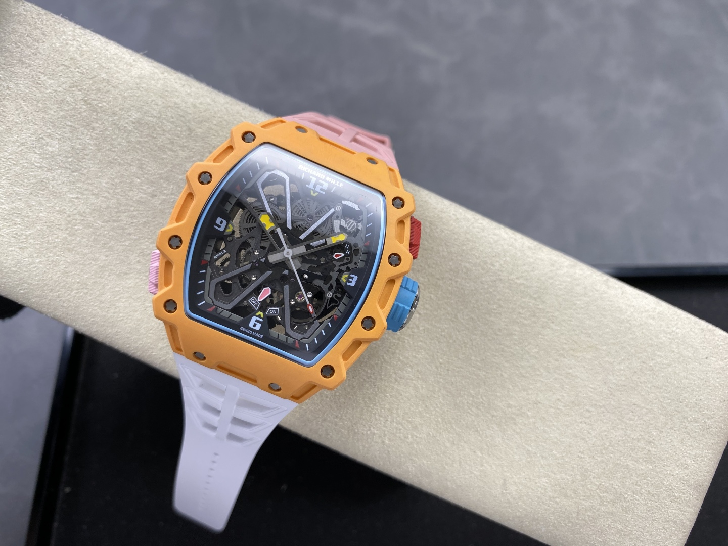 Richard Mille RM 035 RM35 Carbon composite 43.15 x 49.95 mm Skeleton / openworked CLEAN Factory Configuration 09FB4D 1:1 Superclone - Image 3