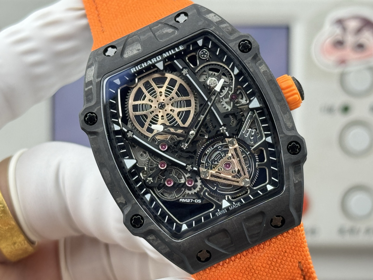 Richard Mille RM 027 RM27-05 Carbon composite Tourbillon Configuration 95995A 1:1 Superclone - Image 3