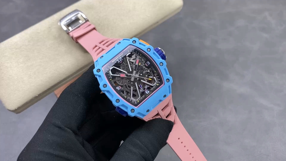 Richard Mille RM 035 RM35 Carbon composite 43.15 x 49.95 mm Skeleton / openworked CLEAN Factory Configuration 29F9F0 1:1 Superclone