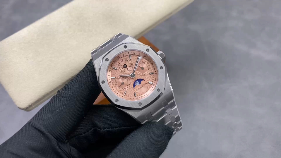 Audemars Piguet Royal Oak 26574ST.OO.1220ST.01 Stainless steel Blue dial 41 mm Moon phase Automatic Configuration 84E79E 1:1 Superclone