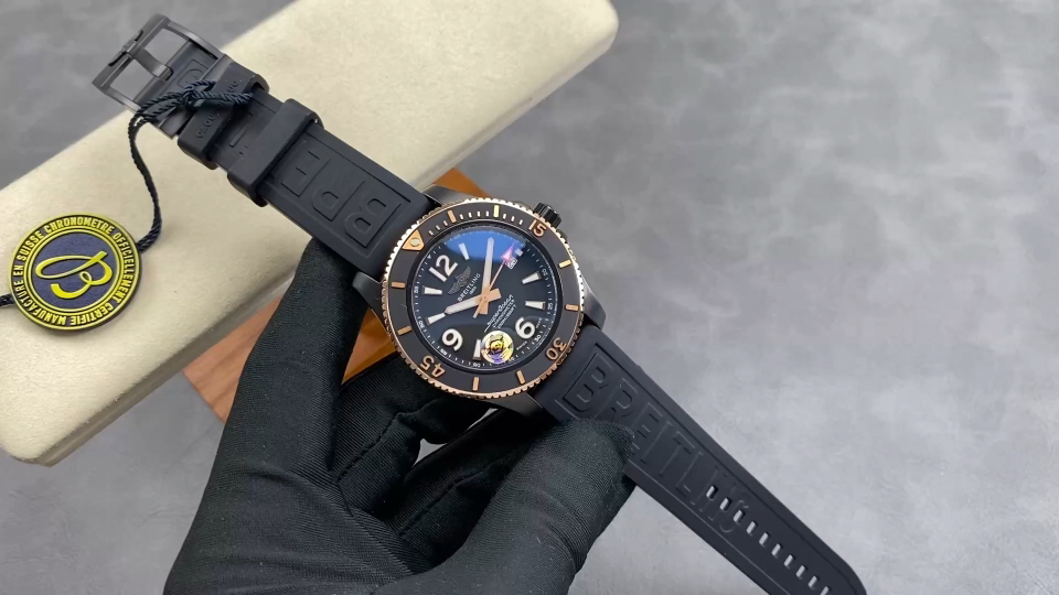 Breitling Superocean Black-and-Rose-Tone Diver 1:1 Superclone — 940055