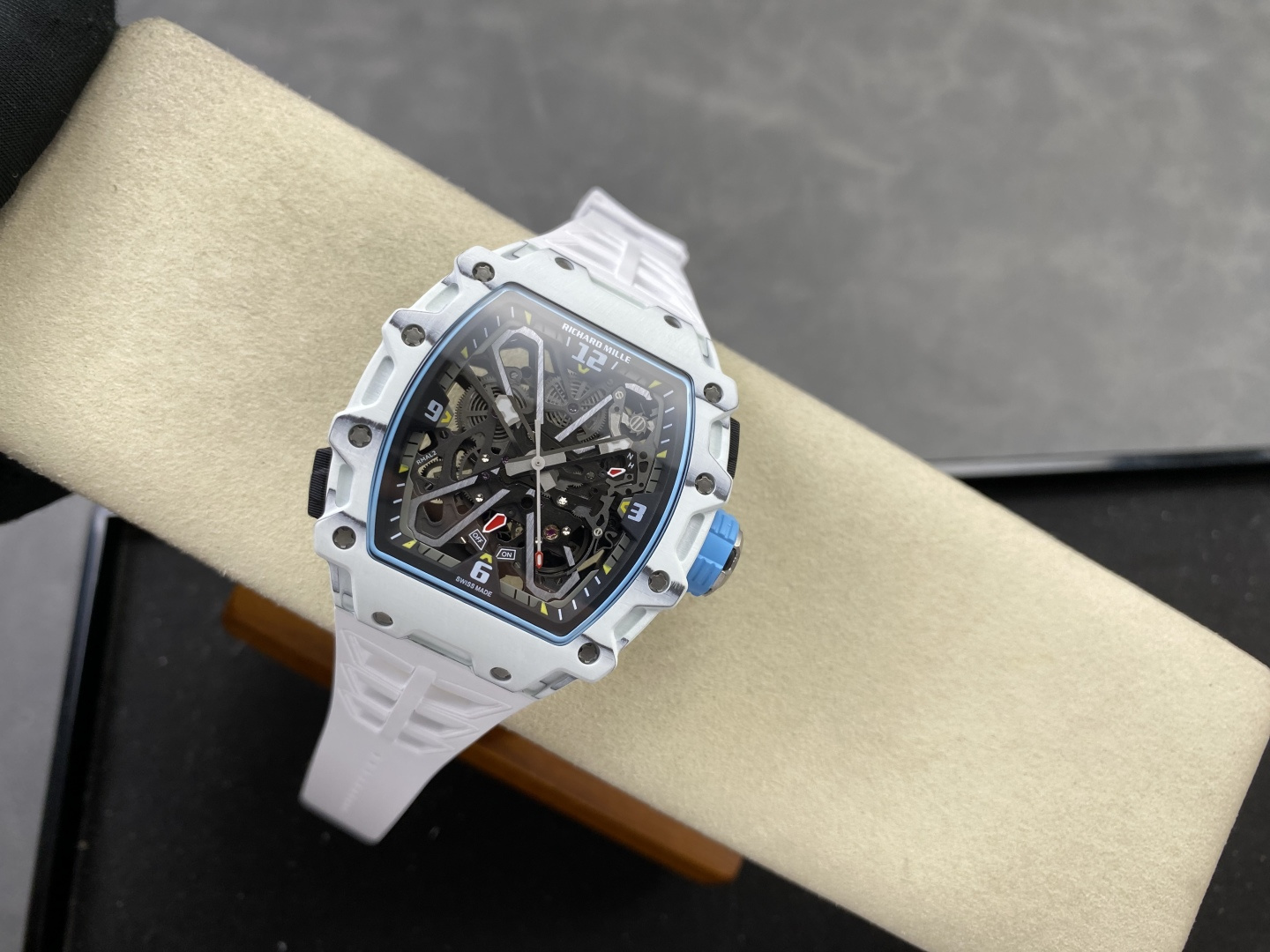 Richard Mille RM 035 RM35 Carbon composite 43.15 x 49.95 mm Skeleton / openworked CLEAN Factory Configuration 1779E8 1:1 Superclone - Image 2