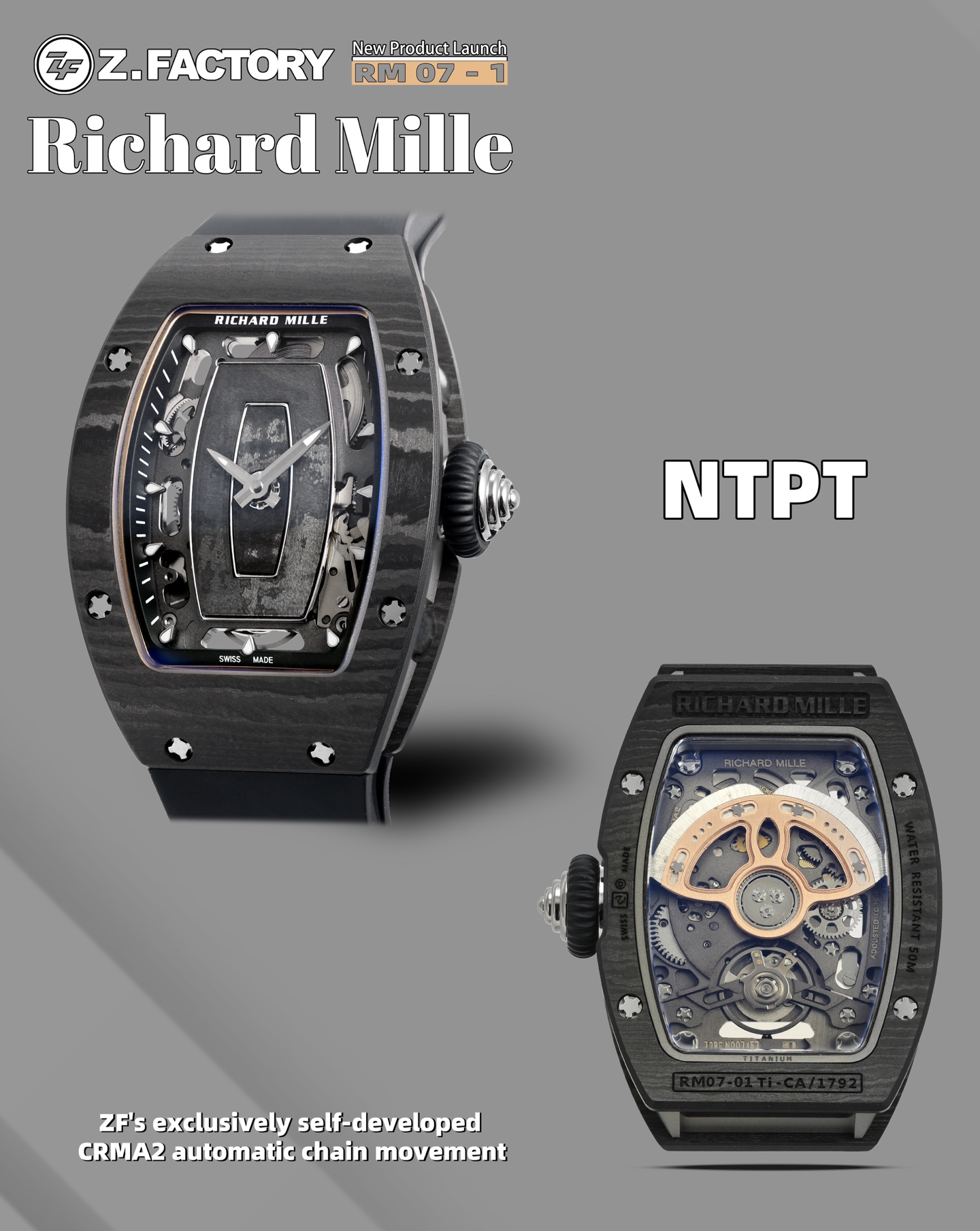 Richard Mille RM 07 Carbon composite 1:1 Superclone