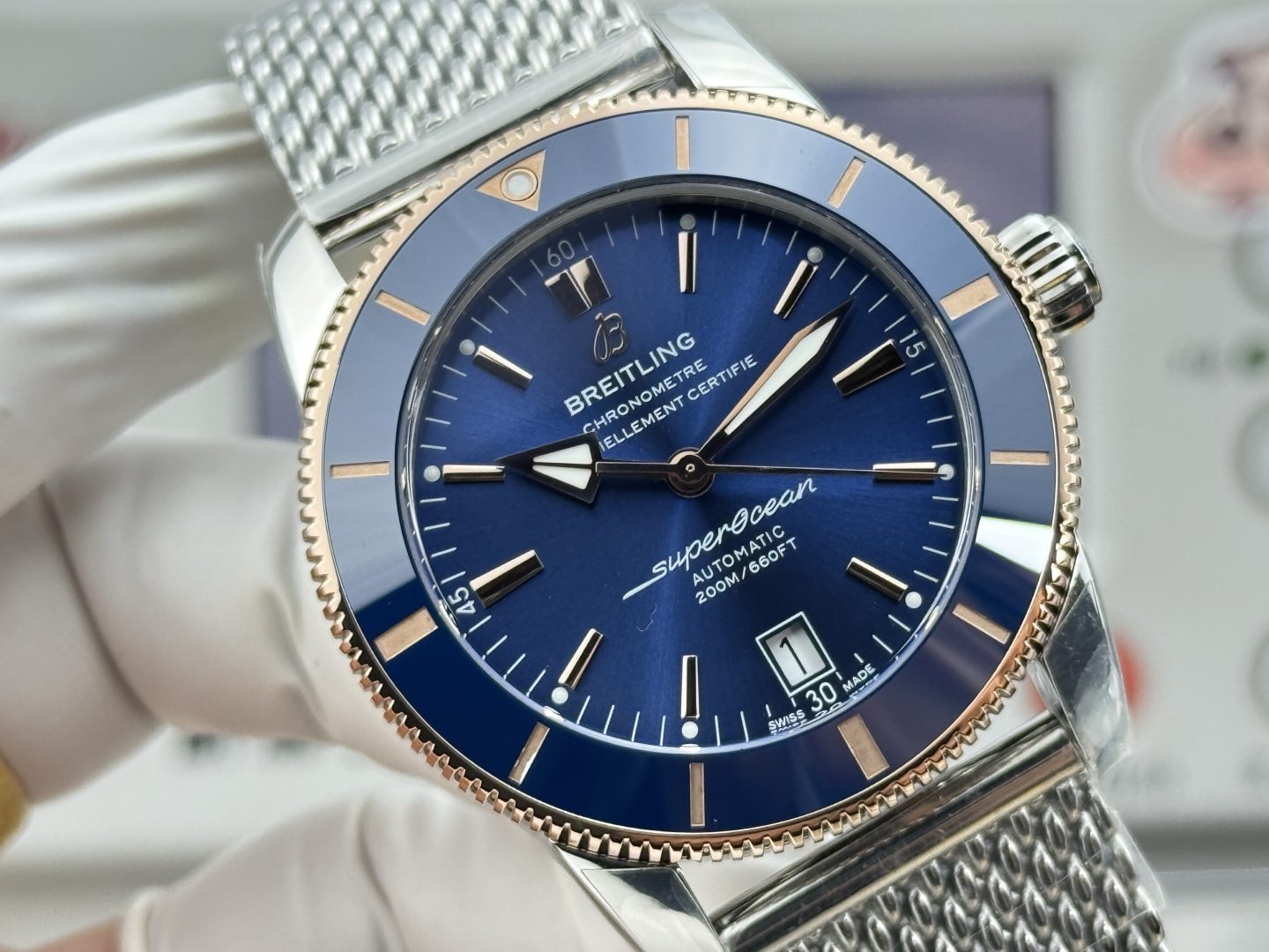 Breitling Superocean Heritage Rubber strap 42 mm GF Factory Configuration ED89CB 1:1 Superclone - Image 8