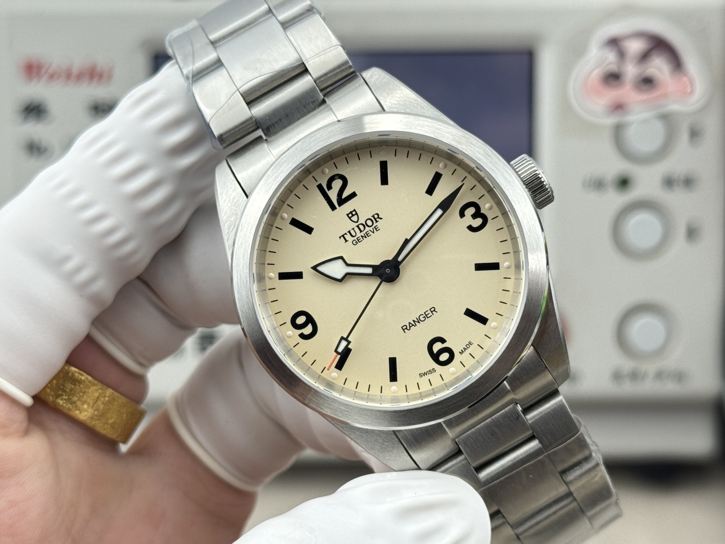 Tudor Ranger watch - 39mm steel case, Beige domed dial - m79950-0008 1:1 Superclone - Image 10