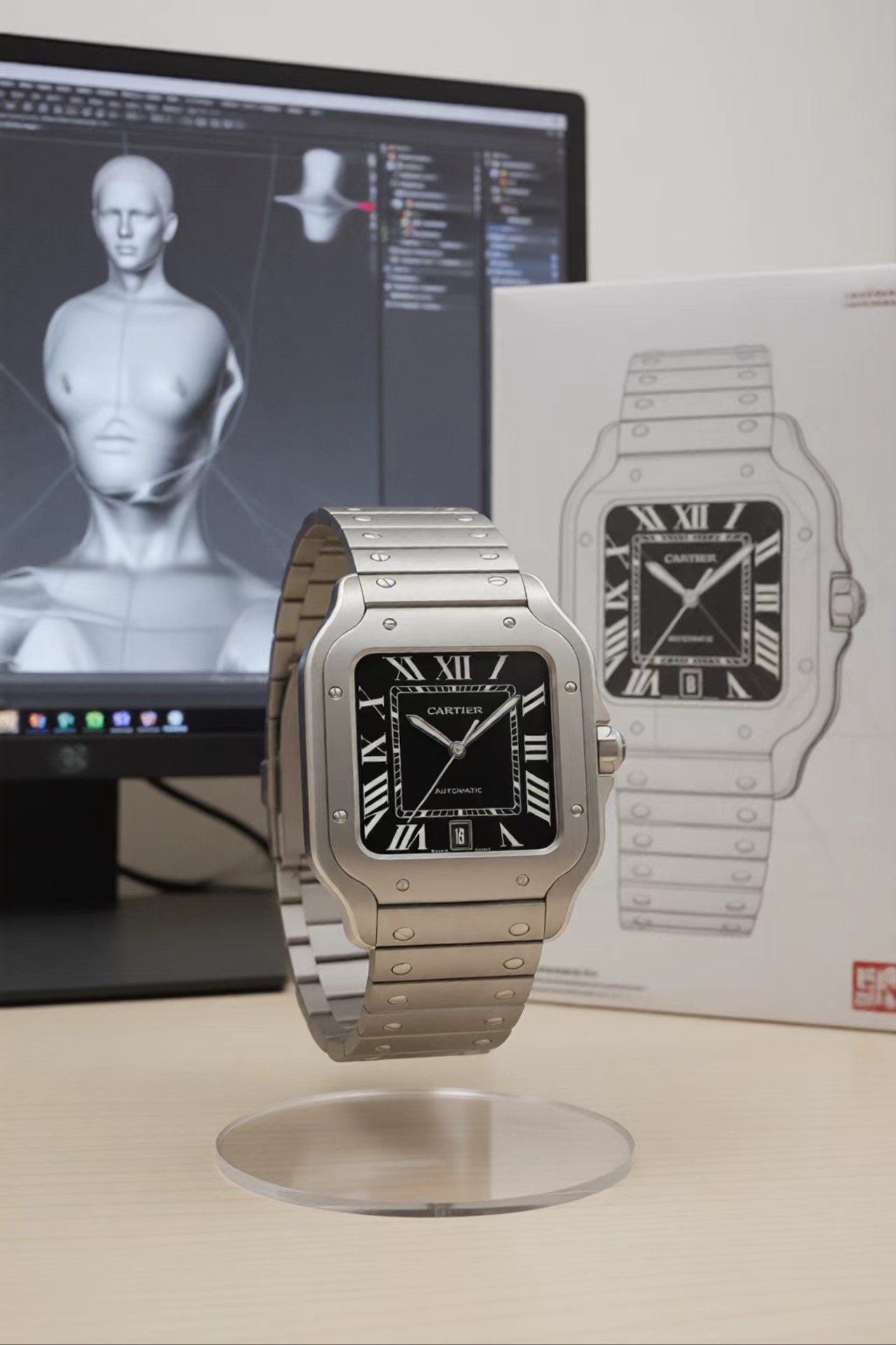 Cartier Santos Titanium THB Factory Configuration 07ACEE 1:1 Superclone - Image 3