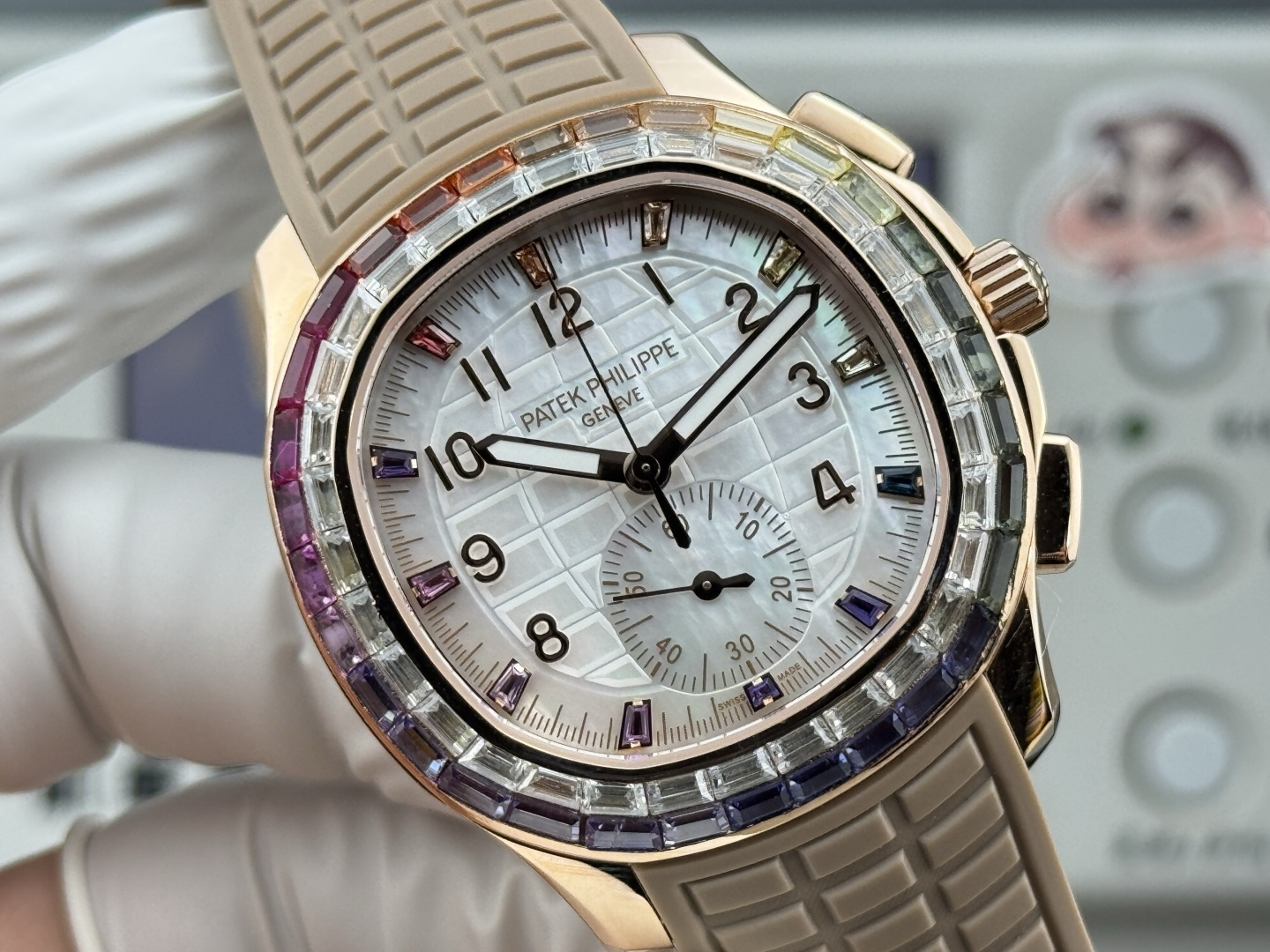 Patek Philippe Aquanaut Luce 7968/300R-001 Rainbow Chronograph 1:1 Superclone - Image 210