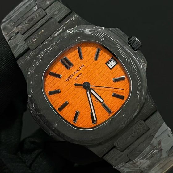 Patek Philippe Nautilus 5711 DiW All Carbon Black Orange Dial 1:1 Superclone