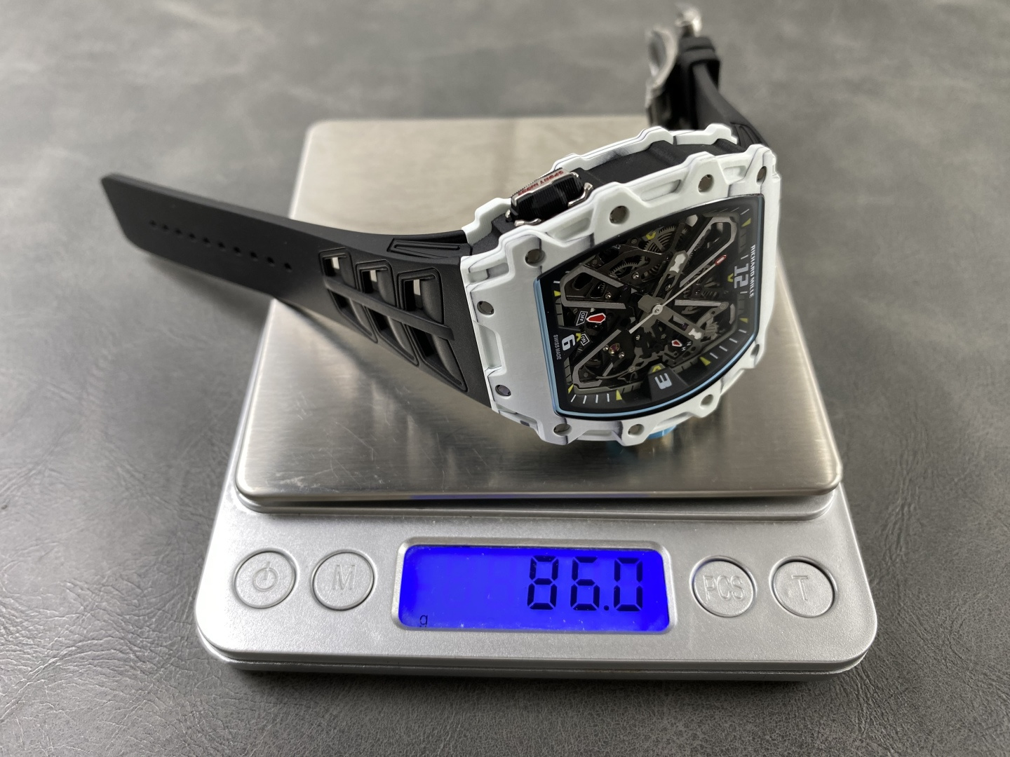 Richard Mille RM 035 RM35 Carbon composite 43.15 x 49.95 mm Skeleton / openworked CLEAN Factory Configuration 37CC1C 1:1 Superclone - Image 8