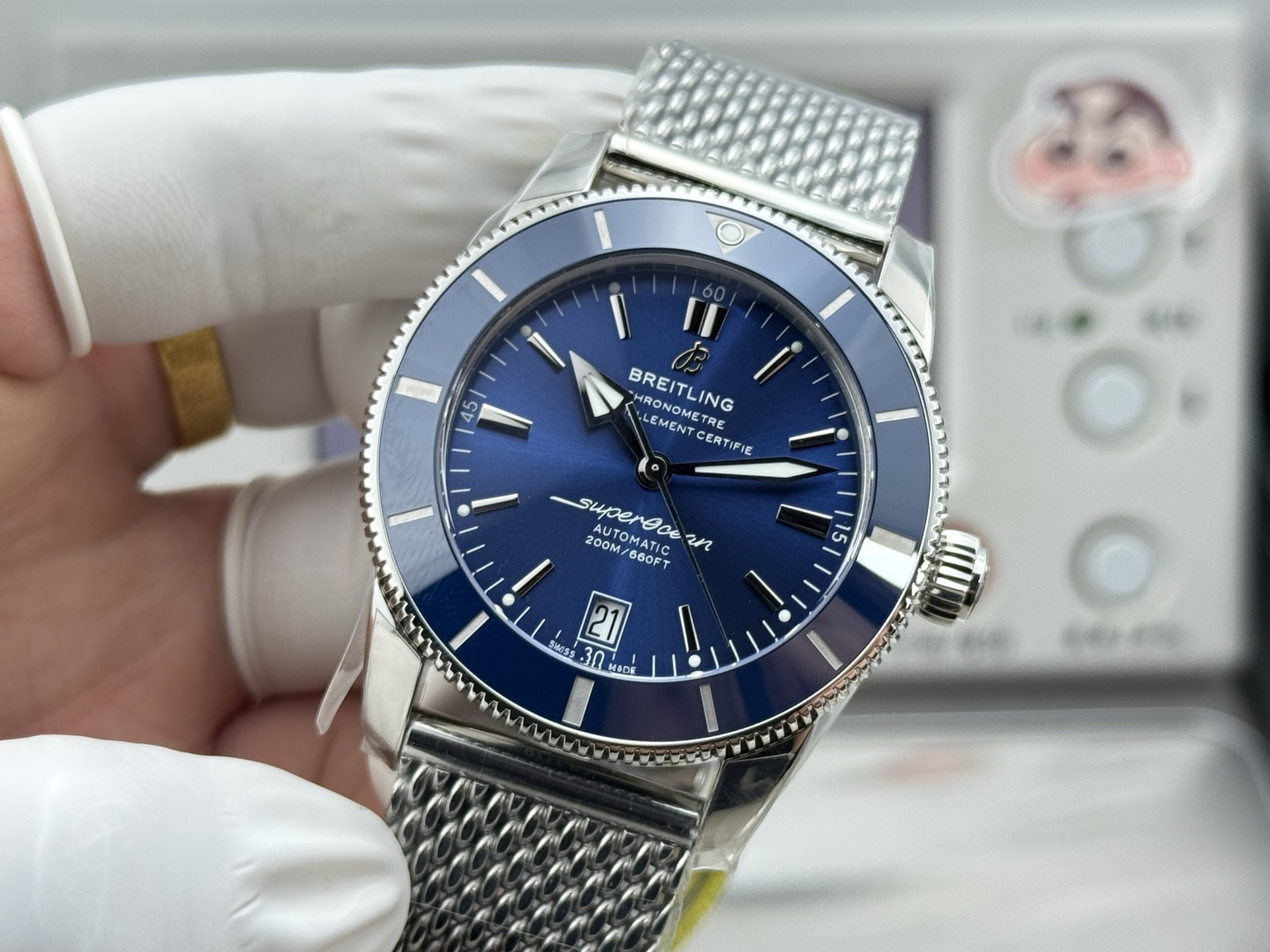 Breitling Superocean Heritage Rubber strap 42 mm GF Factory Configuration 7DF44F 1:1 Superclone - Image 2