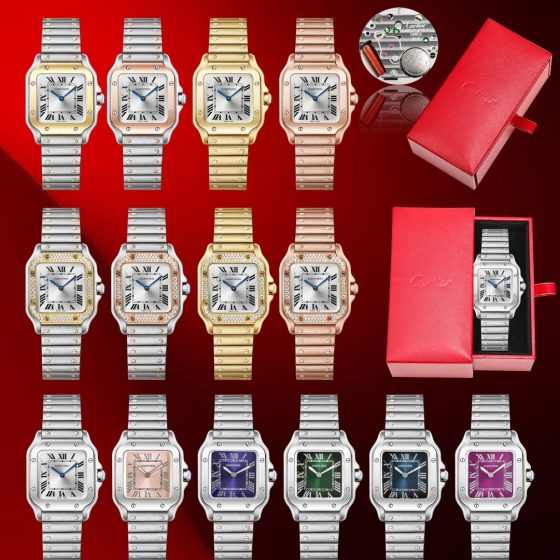 Cartier Santos Silver dial 27 mm CLF Factory Configuration 99E9EF 1:1 Superclone
