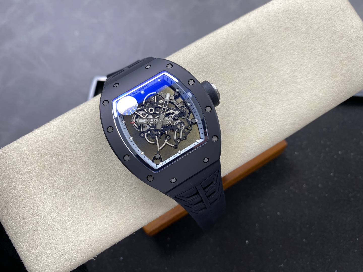 Richard Mille RM 055 RM055 Black Ceramic 42.70 mm Manual-wind ZF Factory Configuration AA7835 1:1 Superclone