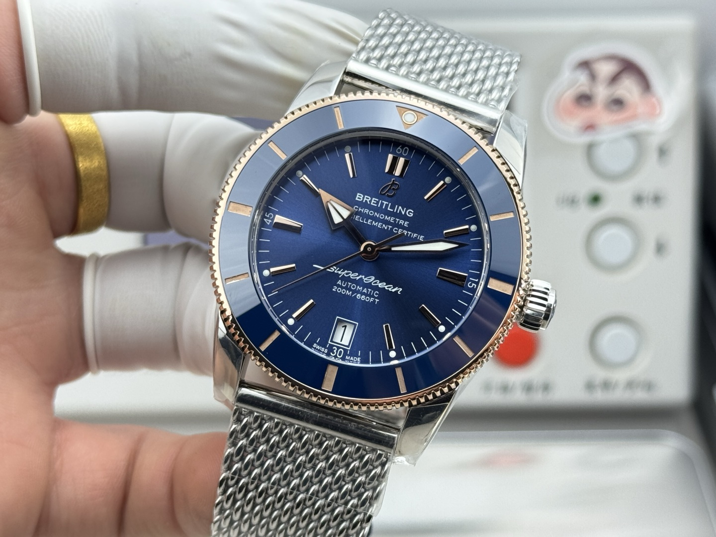Breitling Superocean Heritage Rubber strap 42 mm GF Factory Configuration ED89CB 1:1 Superclone - Image 7