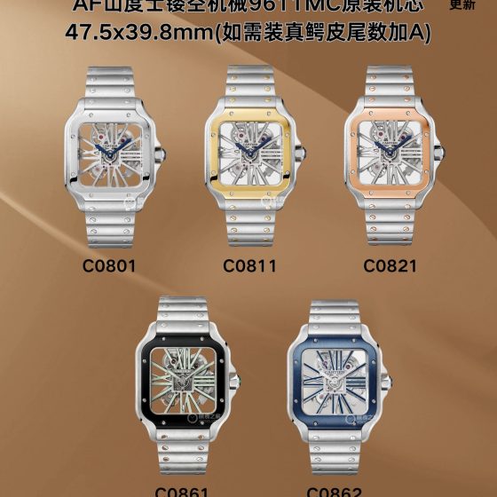 Cartier Santos de Cartier Skeleton 39.8 mm AF Factory 1:1 Superclone