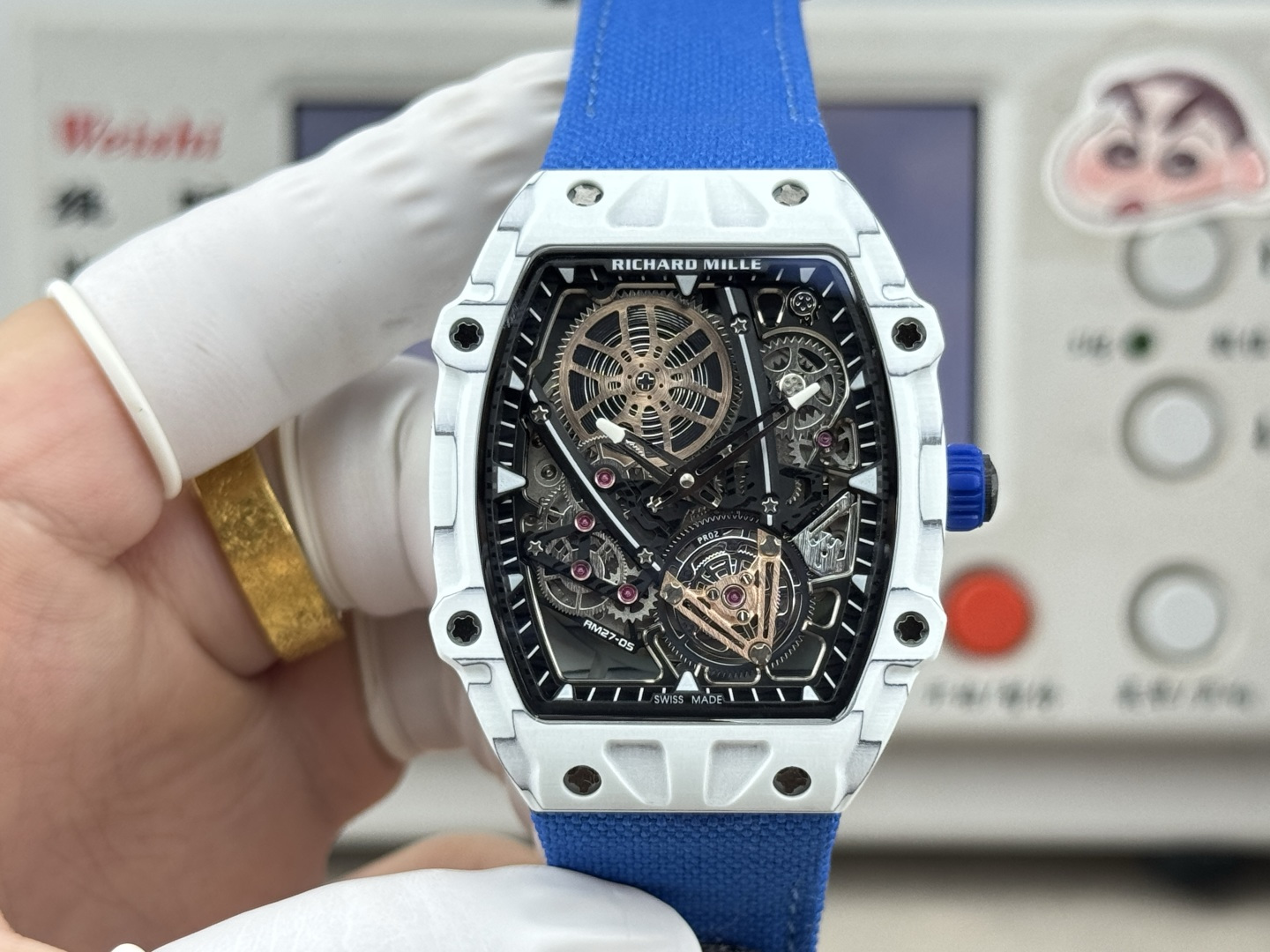 Richard Mille RM 027 RM27-05 Carbon composite Tourbillon Configuration 19C63D 1:1 Superclone - Image 4