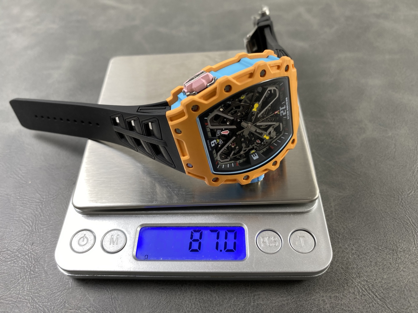 Richard Mille RM 035 RM35 Carbon composite 43.15 x 49.95 mm Skeleton / openworked CLEAN Factory Configuration 78BEE2 1:1 Superclone - Image 8