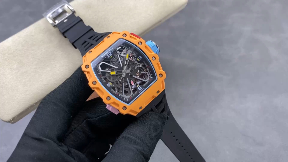 Richard Mille RM 035 RM35 Carbon composite 43.15 x 49.95 mm Skeleton / openworked CLEAN Factory Configuration 659195 1:1 Superclone