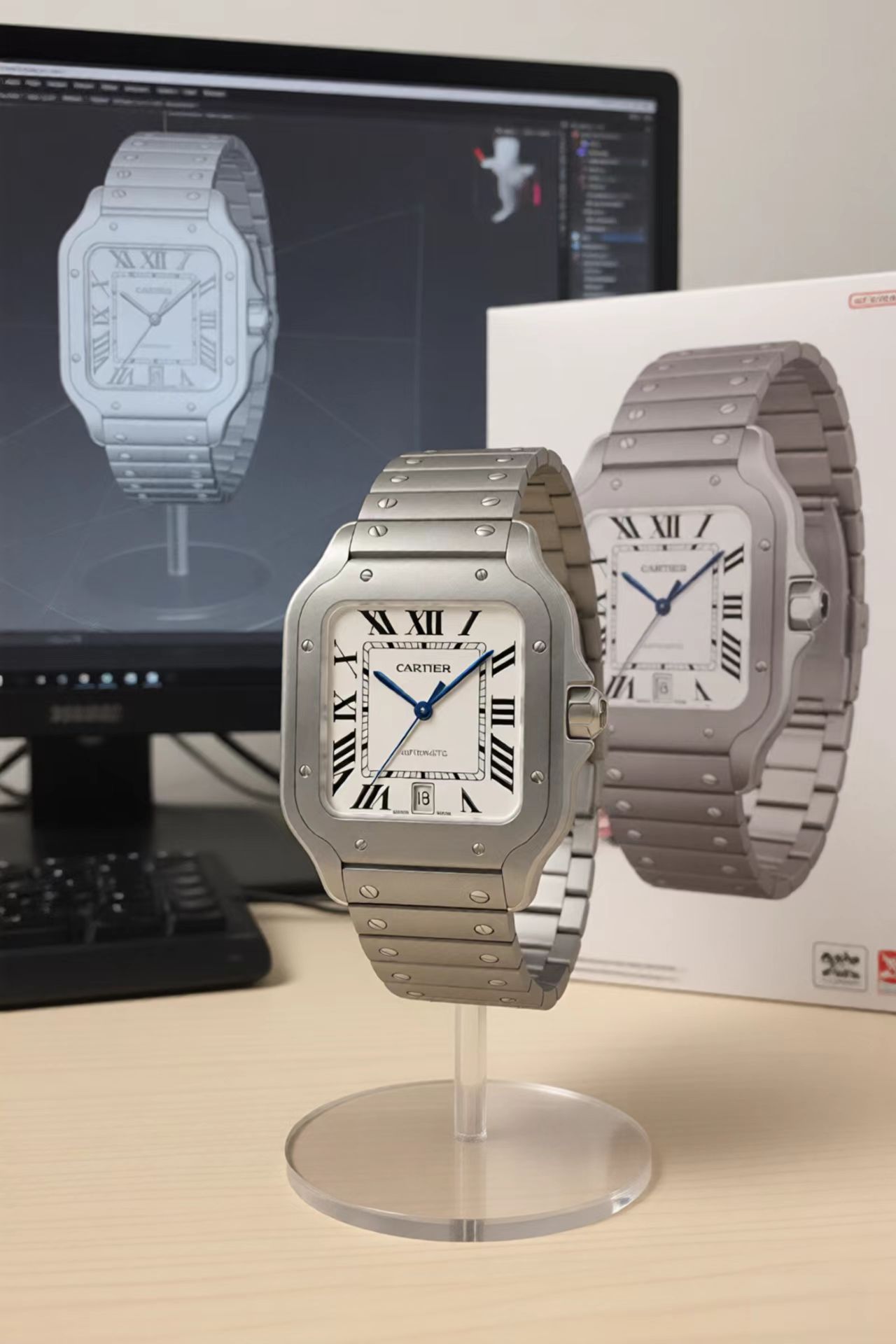 Cartier Santos Titanium THB Factory Configuration 07ACEE 1:1 Superclone - Image 5