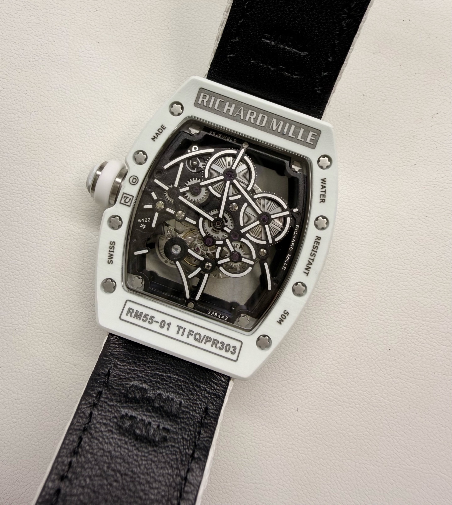 Richard Mille RM 055 RM055 Carbon composite 38.5 mm Configuration 6D4676 1:1 Superclone - Image 4