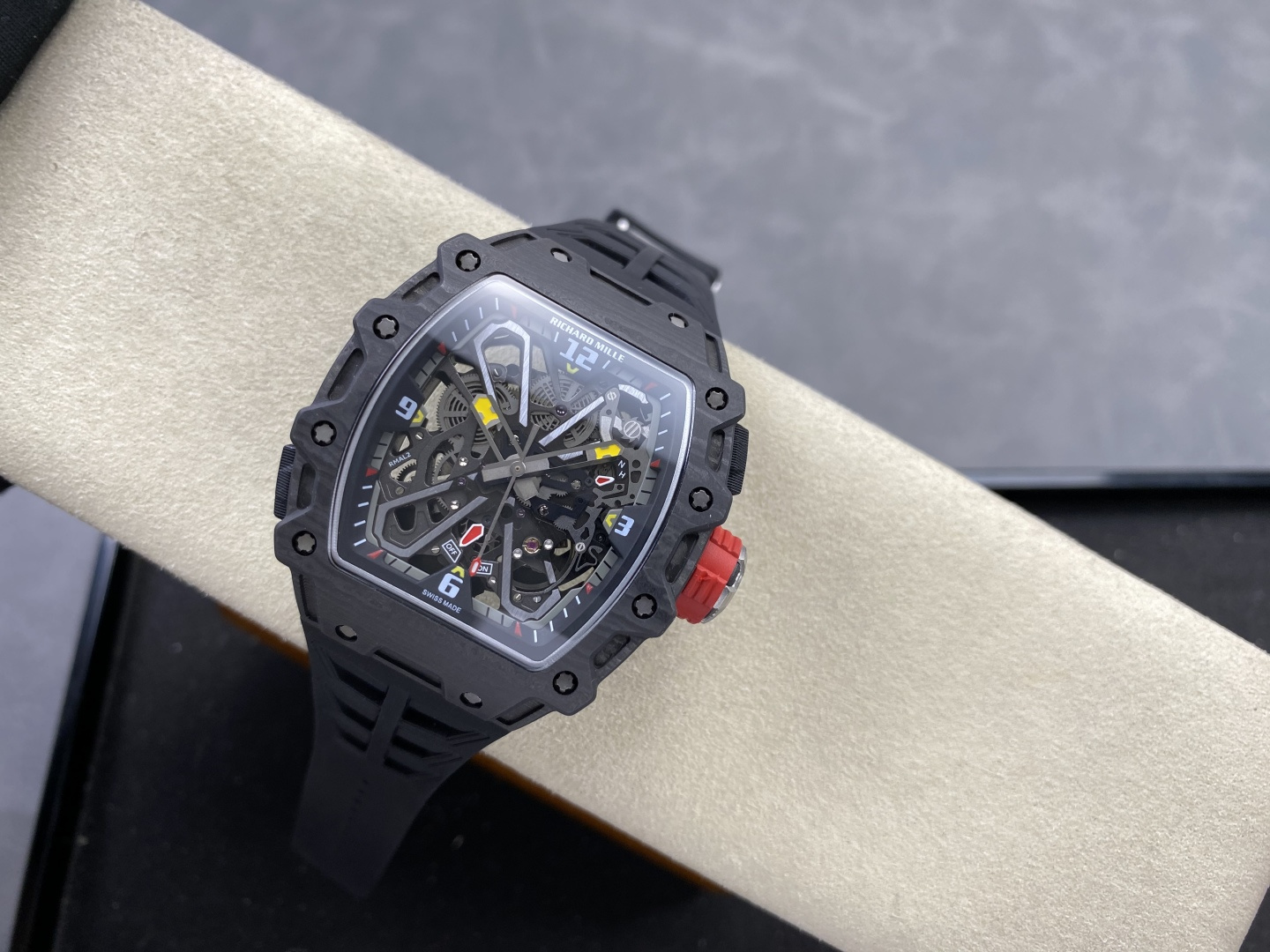 Richard Mille RM 035 RM35 Carbon composite 43.15 x 49.95 mm Skeleton / openworked CLEAN Factory Configuration 2B0F7B 1:1 Superclone - Image 2