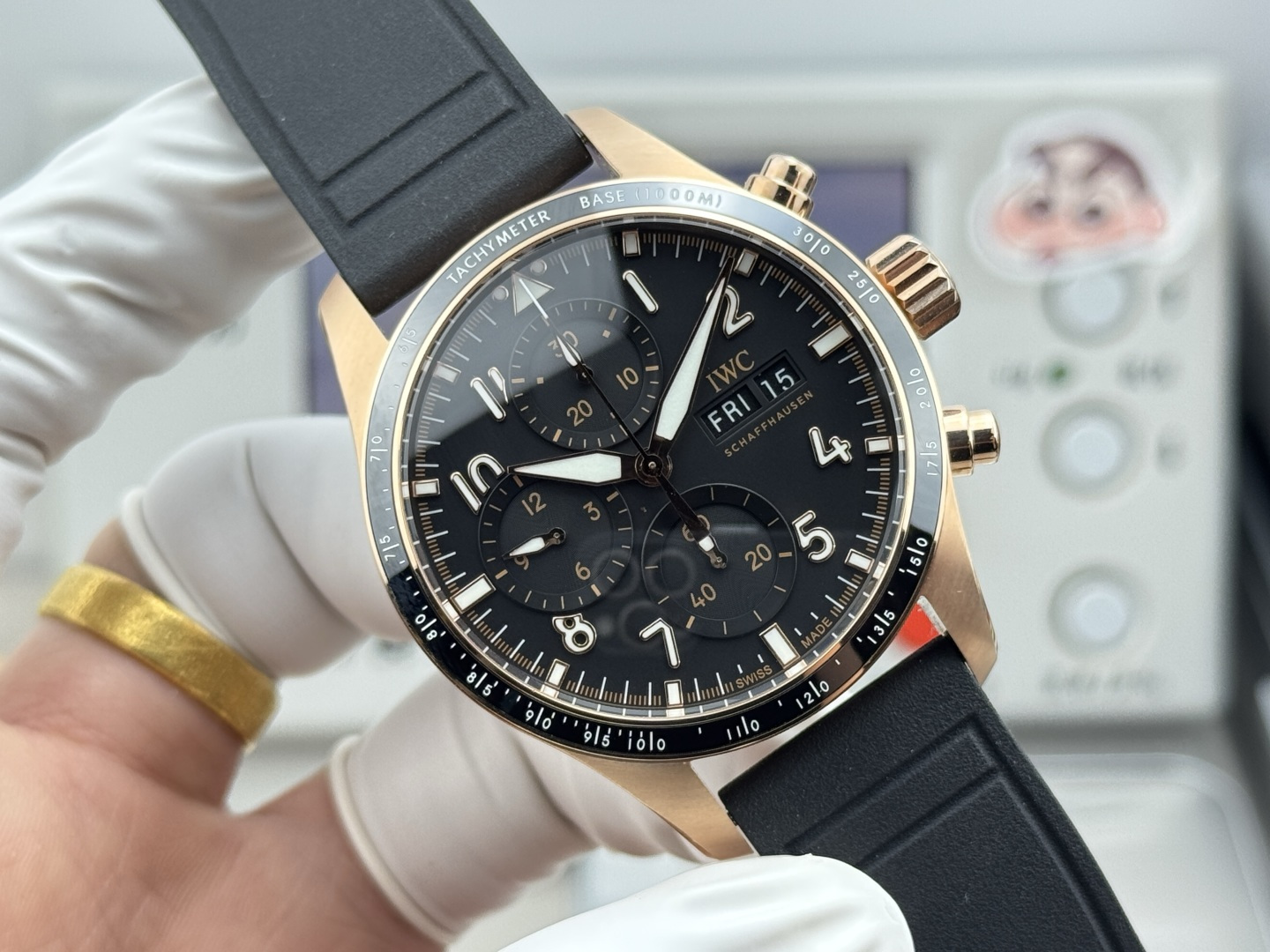 IWC Big Pilot / Pilot's Watches Ceramic Rubber strap 41 mm Chronograph Configuration 089C39 1:1 Superclone - Image 2