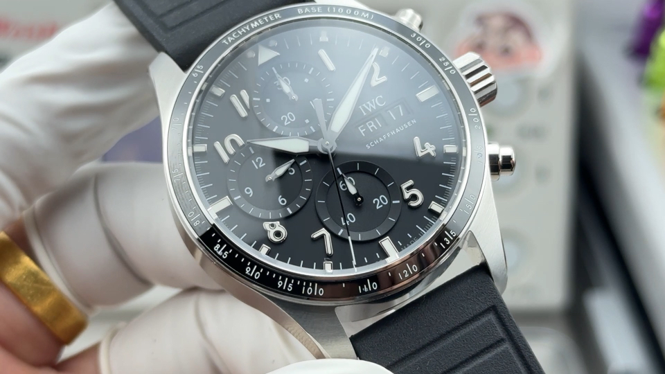 IWC Big Pilot / Pilot's Watches Ceramic Rubber strap 41 mm Chronograph Configuration 0C2C69 1:1 Superclone