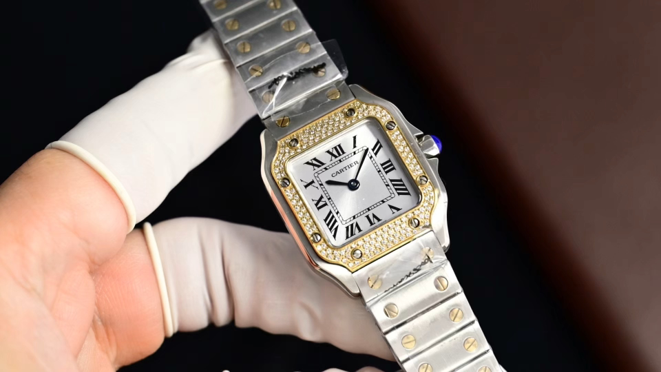 Cartier Santos Stainless steel Silver dial 27 x 34.4 mm TW Factory Configuration 02D1CB 1:1 Superclone