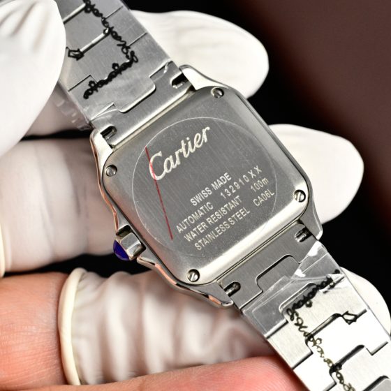 Cartier Santos Stainless steel Silver dial 27 x 34.4 mm TW Factory Configuration 34E5F8 1:1 Superclone