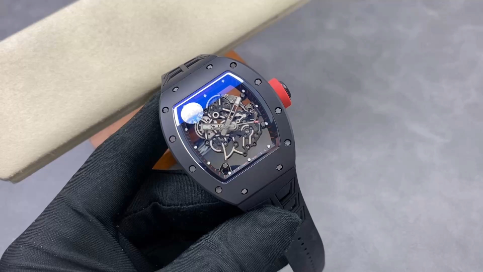 Richard Mille RM 055 RM055 Black Ceramic 42.70 mm Manual-wind ZF Factory Configuration 57C302 1:1 Superclone
