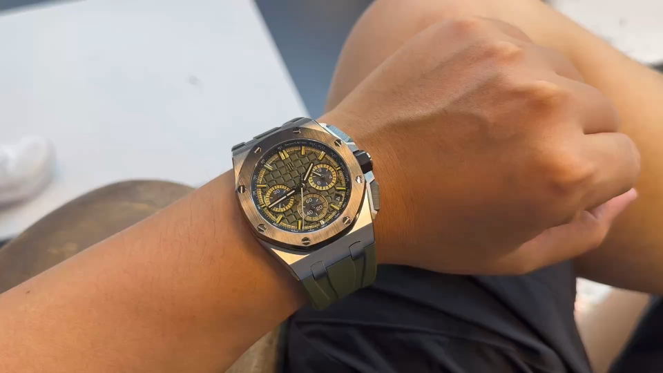 Audemars Piguet Royal Oak Offshore 26420 316 Stainless Steel Rubber strap 44 mm Date display Configuration 84FD42 1:1 Superclone