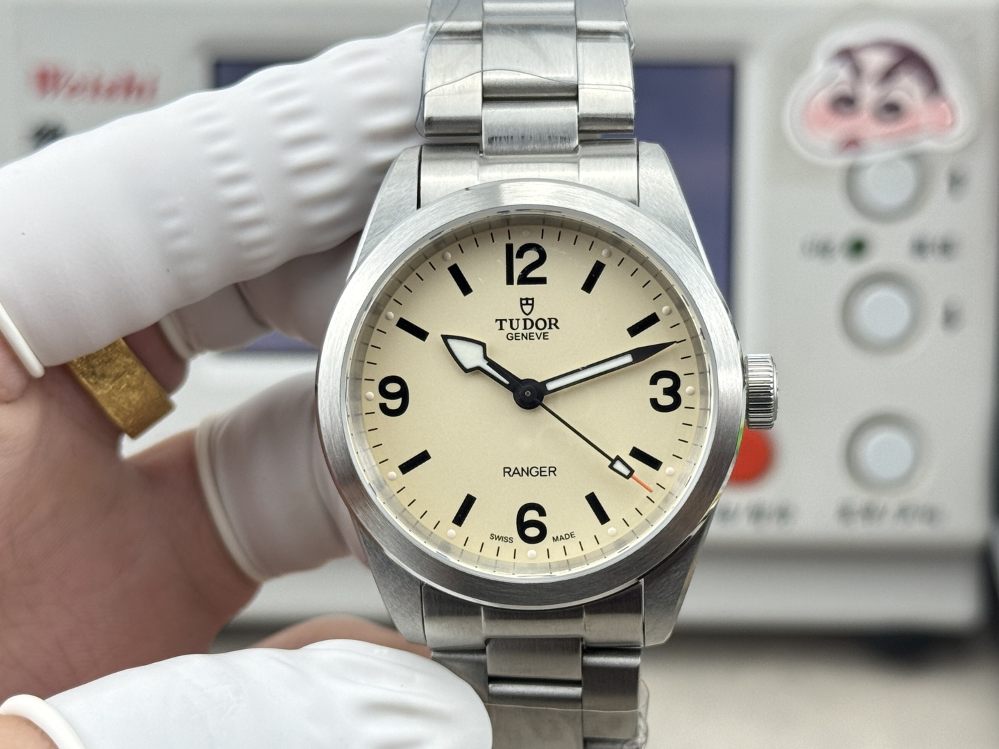 Tudor Ranger watch - 39mm steel case, Beige domed dial - m79950-0008 1:1 Superclone - Image 12